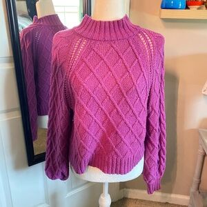 American Eagle Purple Knit Sweater